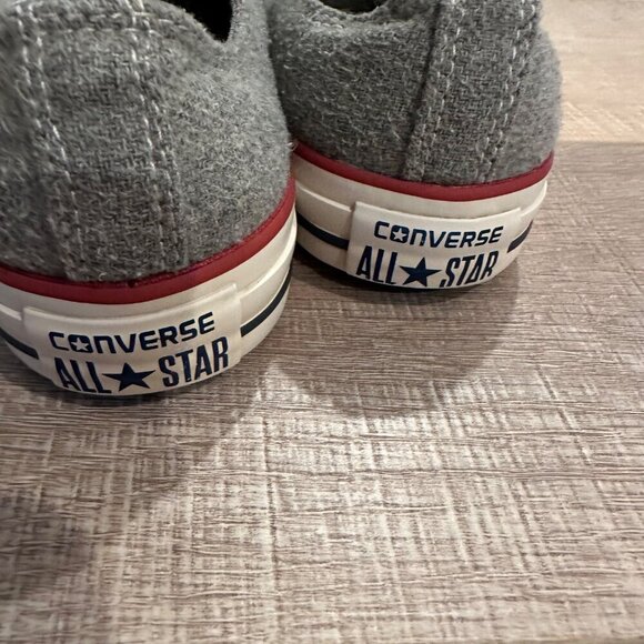 CONVERSE GRAY FLEECE SNEAKER SHOES SIZE WOMENS 7 540339F - Picture 6 of 9